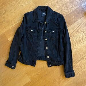 Zara Black Denim Jacket